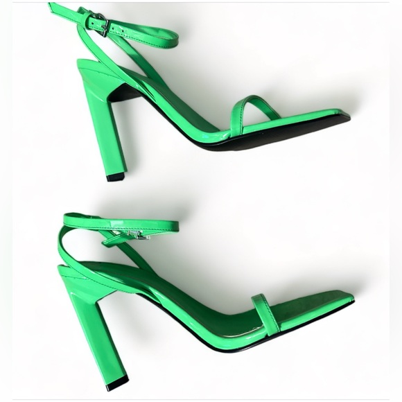 MARC FISHER Arthur Lime Green Ankle Strap High Heels Sandal Sz 6.5 NEW - Picture 4 of 8